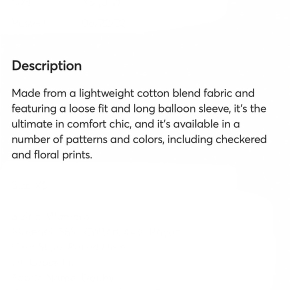 Universal Thread Cream Floral Balloon Sleeve Pullover Top Front Ties Size S - Picture 6 of 10